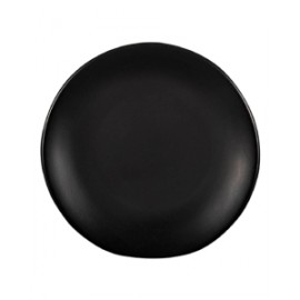 Anfora - plato trinche chena 23 cm negro mate - ceramica